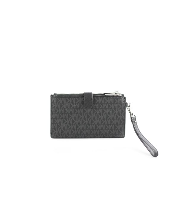 Michael Kors Double Zip Wristlet Wallet with Button Closure One Size Women