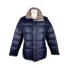 Removable Hood Blue Aquascutum Jacket with Goose Down Padding 54 IT Men