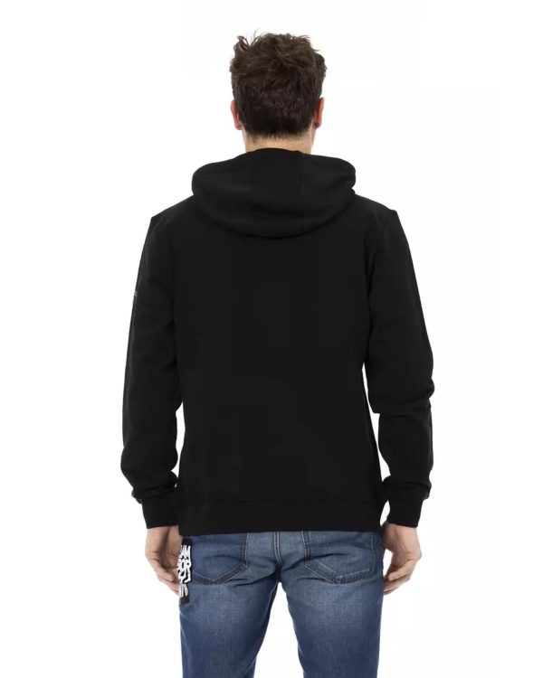 Sweatshirt with Hood and Side Pockets Front Print Logo Insert M Men