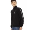 Printed Logo Sweatshirt with Zip and Side Pockets L Men