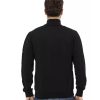 Printed Logo Sweatshirt with Zip and Side Pockets L Men