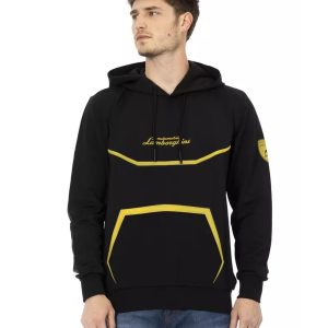 Embossed Logo Hooded Sweatshirt with Printed Sleeve Shield XL Men