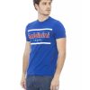 Short Sleeve T-shirt with Round Neck and Front Print XS Men