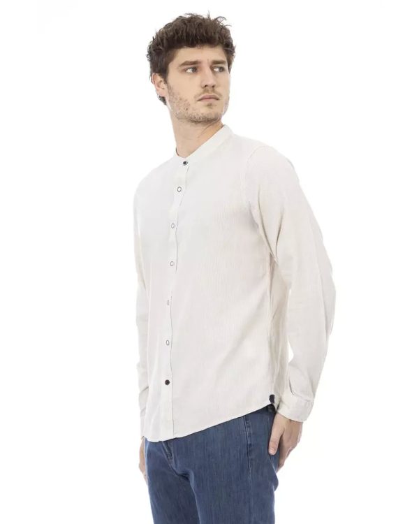 Mandarin Collar Regular Fit Shirt with Button Closure L Men