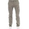 Solid Color Cargo Trousers with Front Zipper and Button Closure Men – W30 US