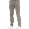 Solid Color Cargo Trousers with Front Zipper and Button Closure Men – W30 US