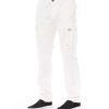 Solid Color Cargo Trousers with Zipper and Button Closure Men – W30 US