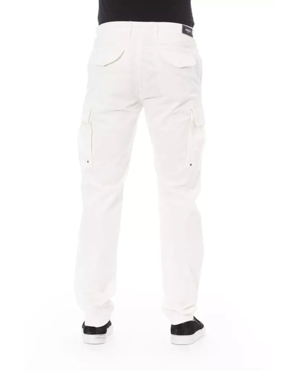 Solid Color Cargo Trousers with Zipper and Button Closure Men – W30 US