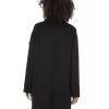 Long Coat with External Welt Pockets and Front Closure S Women