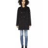 Long Coat with External Welt Pockets and Front Closure S Women