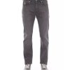 Logo Button Regular Man Jeans with Tricolor Insert – W36 US