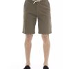 Solid Color Bermuda Shorts with Drawstring Closure Men – W46 US