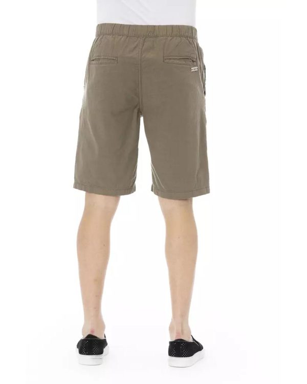 Solid Color Bermuda Shorts with Drawstring Closure Men – W46 US