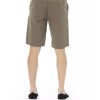 Solid Color Bermuda Shorts with Front Zipper and Button Closure Men – W46 US