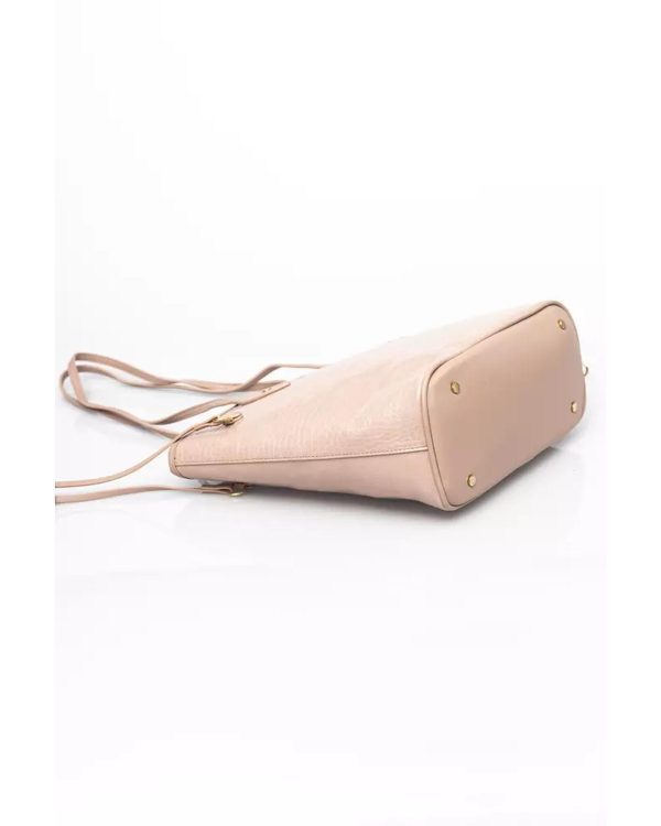 Golden Logo Zippered Bag with Internal Compartments One Size Women