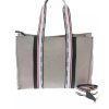 Logoed Lining Shoulder Bag with Zip Closure and Internal Compartments One Size Women