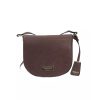 Flap Closure Shoulder Bag with Internal Compartments & Golden Details One Size Women