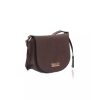 Flap Closure Shoulder Bag with Internal Compartments & Golden Details One Size Women