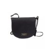 Flap Closure Shoulder Bag with Internal Compartments and Golden Details One Size Women