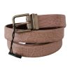 Stunning Dolce & Gabbana Exotic Skin Belt with Brushed Gold Buckle Men – 90 cm