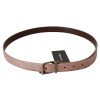 Stunning Dolce & Gabbana Exotic Skin Belt with Brushed Gold Buckle Men – 90 cm