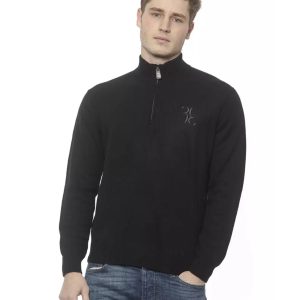 Cashmere Cardigan with Zip Closure and Logo Embroidery 2XL Men