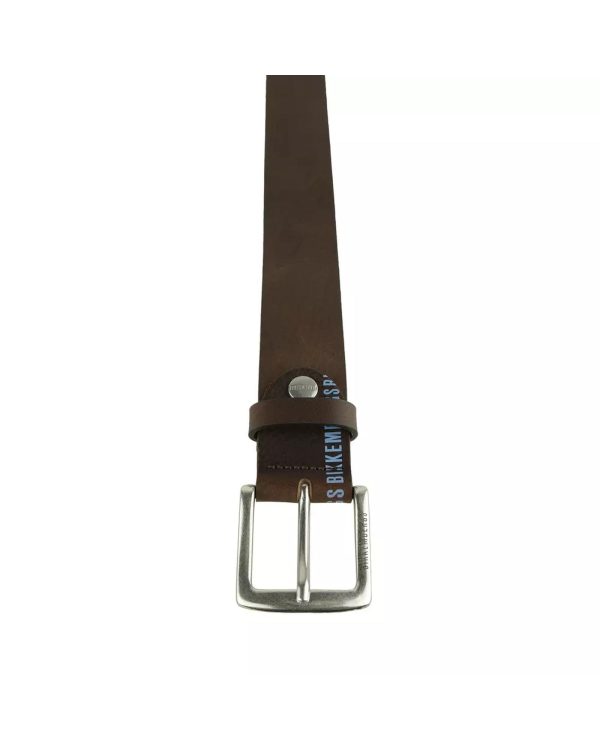 Bikkembergs Calfskin Belt with Light Blue Logo Embellishment 110 cm Men