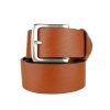 Bikkembergs Leather Belt with Printed Logo 100 cm Men