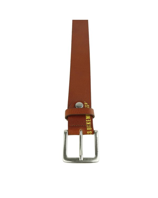 Bikkembergs Leather Belt with Printed Logo 100 cm Men