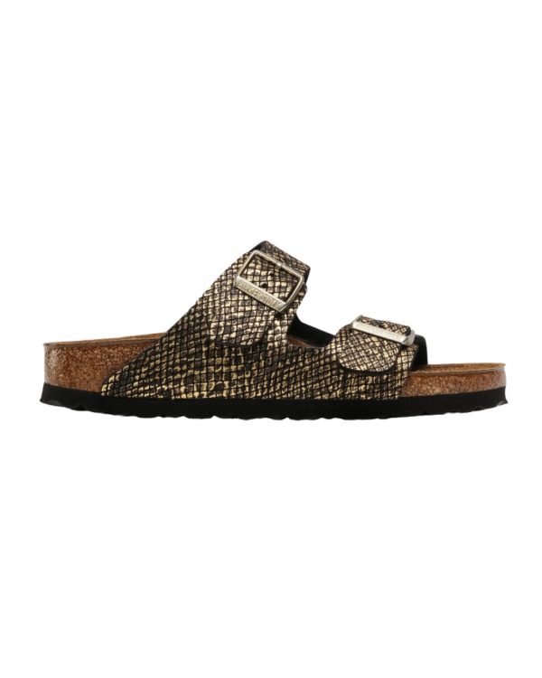 Python Embossed Adjustable Strap Sandals – 37 EU