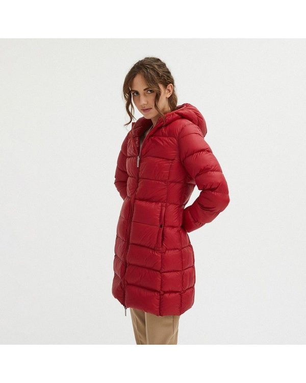 Reversible Centogrammi Long Jacket – Red and Shiny Reversible Design M Women