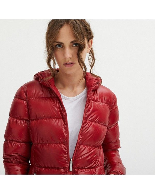 Reversible Centogrammi Long Jacket – Red and Shiny Reversible Design M Women