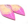 Hot Pink Crystal Embellished Flat Point Toe Shoe 35.5 EU Women