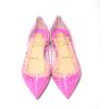 Hot Pink Crystal Embellished Flat Point Toe Shoe 35.5 EU Women