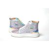 Embellished Leather High Top Sneakers with Swarovski Crystals 35 EU Women