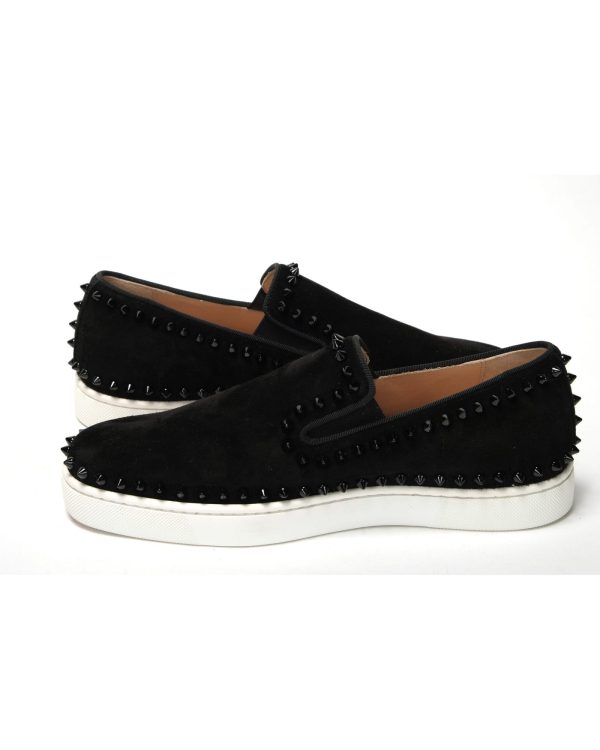 Studded Slip-On Flat Veau Velours Shoes Men – 40 EU