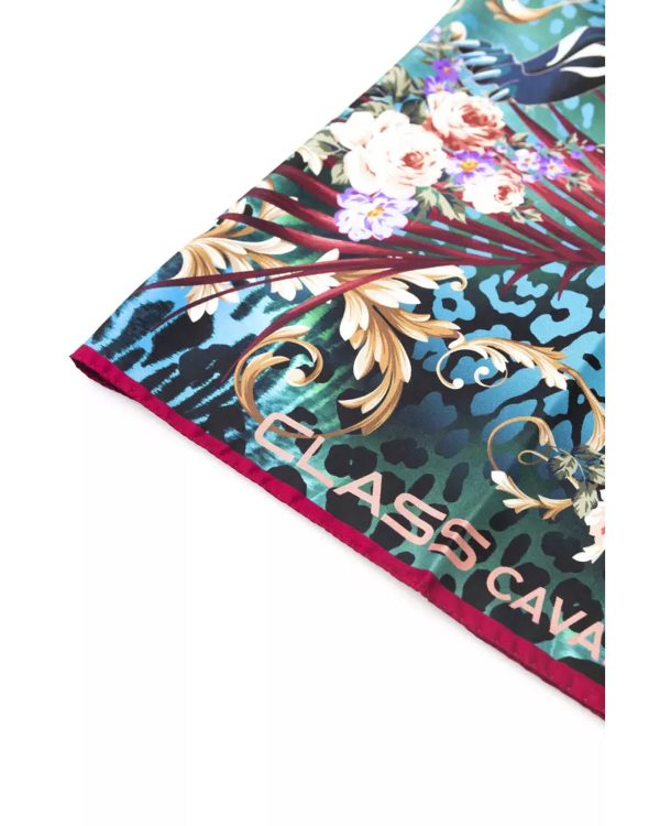 Foulard Logo with Floral Fantasy – Multicolor One Size Women