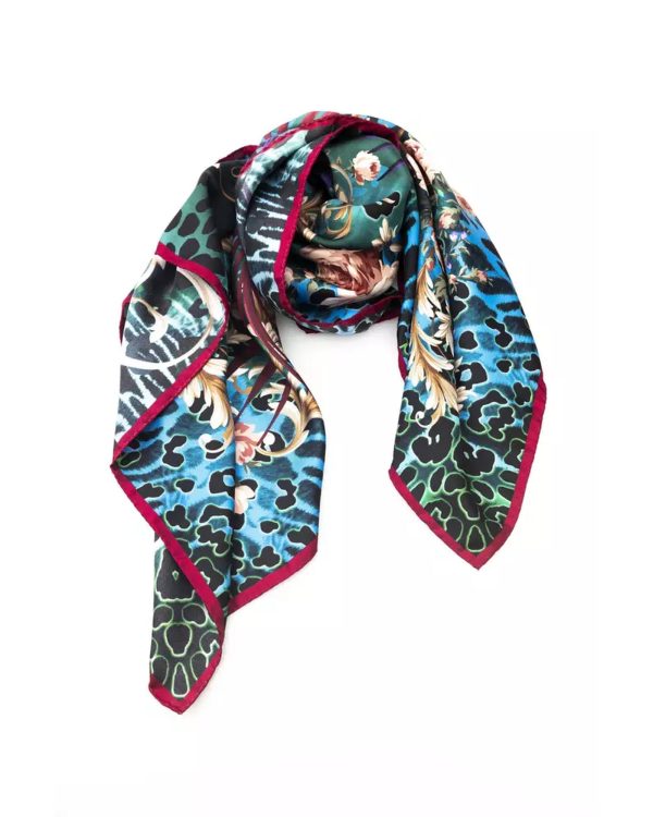 Foulard Logo with Floral Fantasy – Multicolor One Size Women