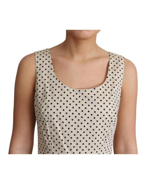 Sleeveless A-line Dress with Polka Dot Pattern Women – 42 IT