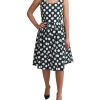 Dolce & Gabbana Sleeveless A-Line Dress with Polka Dots 42 IT Women