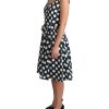 Dolce & Gabbana Sleeveless A-Line Dress with Polka Dots 42 IT Women