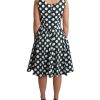 Dolce & Gabbana Sleeveless A-Line Dress with Polka Dots 42 IT Women