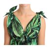 Flared Mini A-line Dress with Philodendron Leaf Print Women – 38 IT