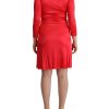 GALLIANO Knee Length Sheath Dress with Zipper Closure 44 IT Women