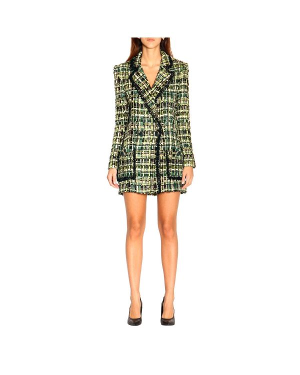 Forest Green Button-Front Jacket with Pockets 40 IT Women