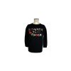 Black Cotton Sweatshirt with Front Print and Logo Patch – Made in Italy 42 IT Women