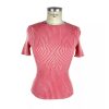 Tight V-Neck T-Shirt with Logo Detail 44 IT Women