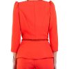 Elisabetta Franchi Crepe Jacket with Decorative Waist Chain 38 IT Women