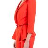 Elisabetta Franchi Crepe Jacket with Decorative Waist Chain 38 IT Women