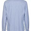 Blue Dot Pattern Long-Sleeved Cotton Shirt by Fred Mello M Men